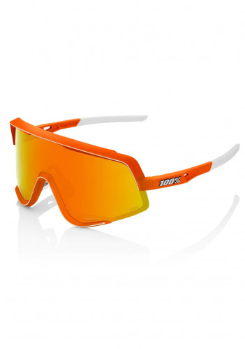 Sluneční brýle 100% Glendale - Soft Tact Neon Orange - HiPER Red Multilayer Mirror Lens