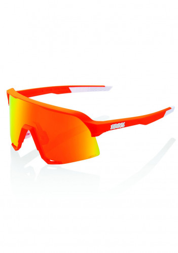 Sluneční brýle 100% S3 - Soft Tact Neon Orange - HiPER Red Multilayer Mirror Lens