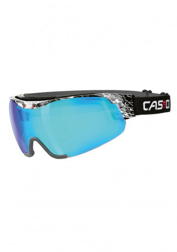 Sjezdové brýle Casco Spirit Carbonic Splatter weiss-blauspiegel
