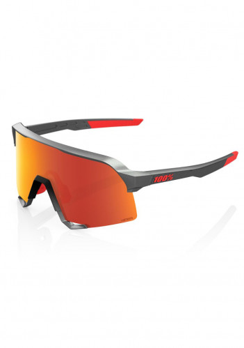 Sluneční brýle 100% S3 - Matte Gunmetal - Hiper Red Multilayer Mirror Lens