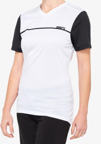 Dámské sportovní triko 100% RIDECAMP Women's Jersey White/Black
