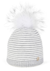 Dámská čepice Granadilla Redford Fur Pearl Grey