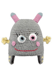 Dětská pletená čepice Barts Monster Beanie Girls Heather Grey
