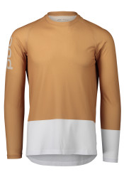 Cyklistický dres POC MTB Pure LS Jersey Aragonite Brown/Hydrogen White