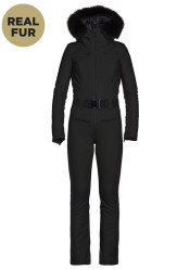 Dámský overal Goldbergh Parry Real Fur Black
