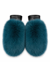 Dámské rukavice Gena Mittens Massa Bis Fox Black/Turquoise