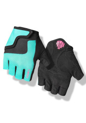 Dětské cyklistické rukavice Giro Bravo Jr Screaming Teal/Neon Pink