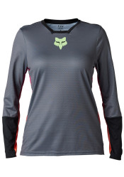 Dámský cyklistický dres Fox W Defend Race Ls Jersey Pewter