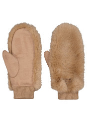 Dámské palčáky Barts Fur Mitts Light Brown