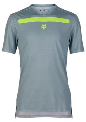 Cyklistický dres Fox Flexair Aviation Ss Jrsy Race Gunmetal
