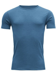 Pánské triko Devold Breeze Merino 150 T-Shirt Man Blue Melange
