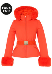 Dámská bunda Goldbergh Giselle Faux Border Ski Jacket Orange