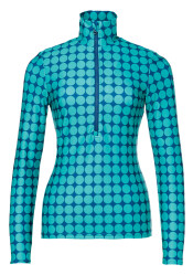 Dámský rolák Goldbergh Impress Ski Pully Ice Green Retro Dot