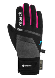 Dětské rukavice Reusch Travis GORE-TEX® Junior - black/black melange/pink glo