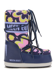 Dětské boty Moon Boot Icon Flower-JR-JB10 Lilac/Cyber Lime
