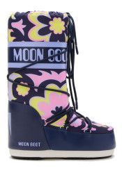 Dámské boty Moon Boot Icon Flower-JB10 Lilac/Cyber Lime