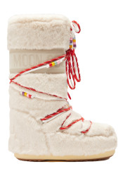 Dámské boty Moon Boot Icon Faux Fur Beads-L002 Cream