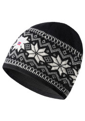 Dale of Norway Garmisch Hat F Black Offwhite Dark Charcoal