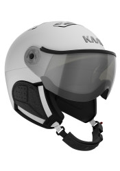 Sjezdová helma, Kask SHE00060-Photomr-286 White/Silver Chrome Visor