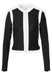 Dámské koupací tričko Goldbergh Splash Long Sleeve Zip Ras Black