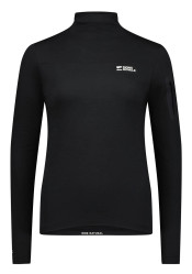 Dámské cyklistické triko Mons Royale Diversion Merino Mock Neck Long Sleeve Wmns Black