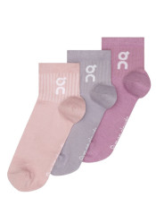 On Running Logo Sock Mid 3P,Mauve/Lavendula