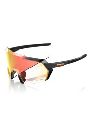 Sluneční brýle 100% Korbin-Gloss Metallic Black-Orange Flash Mirror Photochromic