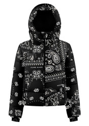 Poivre Blanc Chloe-Jrgl/P Synth. Down Sk Paisley Black