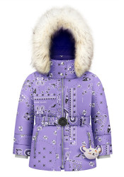 Dětská bunda Poivre Blanc June-Bbgl/P Synth. Down Ski Paisley Purple