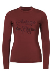 Dámské funkční tričko Goldbergh Francesca Long Sleeve Tee Vino Rosso