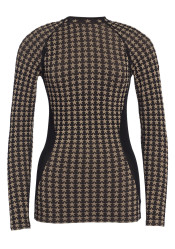 Dámské triko Goldbergh Starlet Baselayer Long Sleeve Black/Toffee