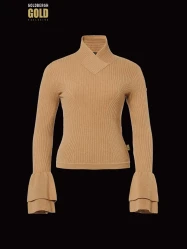 Dámský svetr Goldbergh Fiori Long Sleeve Knit Sweater Caramello