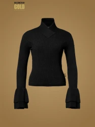 Dámský svetr Goldbergh Fiori Long Sleeve Knit Sweater Black