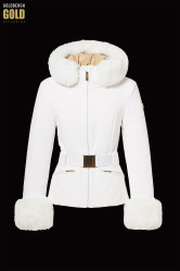 Dámská bunda Goldbergh Prezioso Ski Jacket Faux Borde Cream