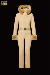 Dámský overal Goldbergh Vita Ski Suit Faux Border Caramello