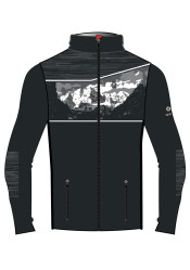 Termoregulační svetr Newland N3 4165/0193 Man Full Zip Dark Grey/Wh
