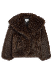  Dámský kabát APPARIS Yara Fox Coat Dark Brown