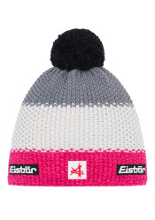 Pánská čepice Eisbär-Star Pompon MÜ SA-pinkmeliert-white-graumele