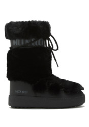 Dámské sněhule Moon Boot LTRACK FAUX FUR HIGH WP-N001 BLACK