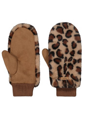 Dámské palčáky Barts Fur Mitts Print Brown