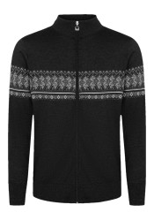Pánský svetr Dale of Norway Hovden Masc Jacket Darkcharcoal Lightcharcoal