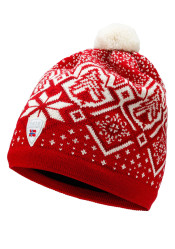 Čepice Dale of Norway Winterland Hat Raspberry Offwhite Redrose