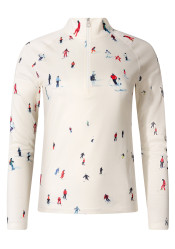 Dámské triko - Perfect Moment 1/4 Zip Base Layer Top Dede Ski Print