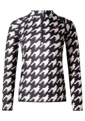 Dámské triko - Perfect Moment 1/4 Zip Base Layer Top Black/Snow White