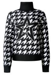 Dámský svetr Perfect Moment Chunky Houndstooth Sweater Black/White