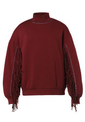 Dámský svetr Goldbergh Frenzy crew neck sweater vino rosso