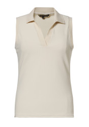 Dámský top Goldbergh Caroline Sleeveless Polo Top Champagne