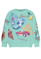 Dámská mikina Goldbergh Seraphina Sweater Cool Turchese