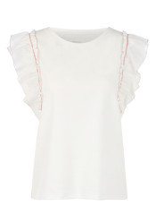 Dámský top Marc Cain AC 48.63 J15 T-Shirt Off-White 110