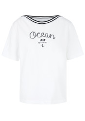 Dámské triko Marc Cain AS 48.60 J68 T-Shirt White 100